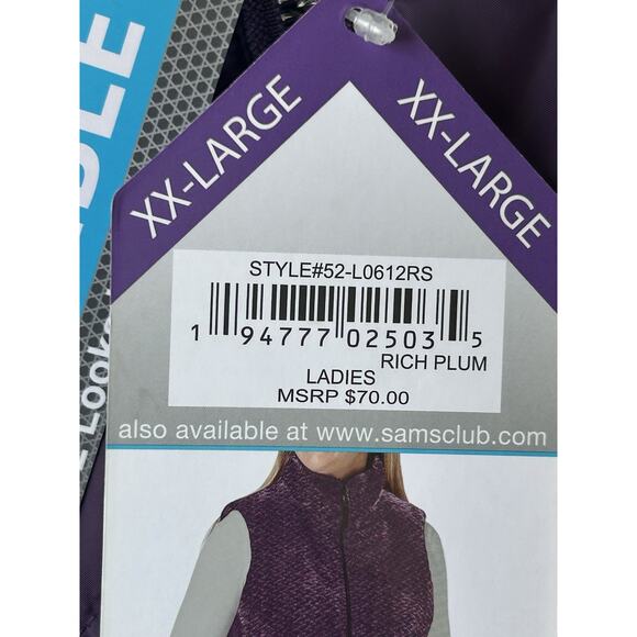 FREE COUNTRY Reversible 2 Looks in 1 Women's Vest Size XXL, Rich Plum, MSRP $70 - Picture 3 of 8
